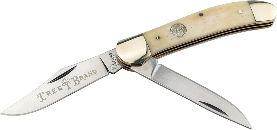 Elegante Navaja de Bolsillo Boker Cabeza de Cobre - Mango de Hueso Liso, Diseño Ligero Foto 2 de 3