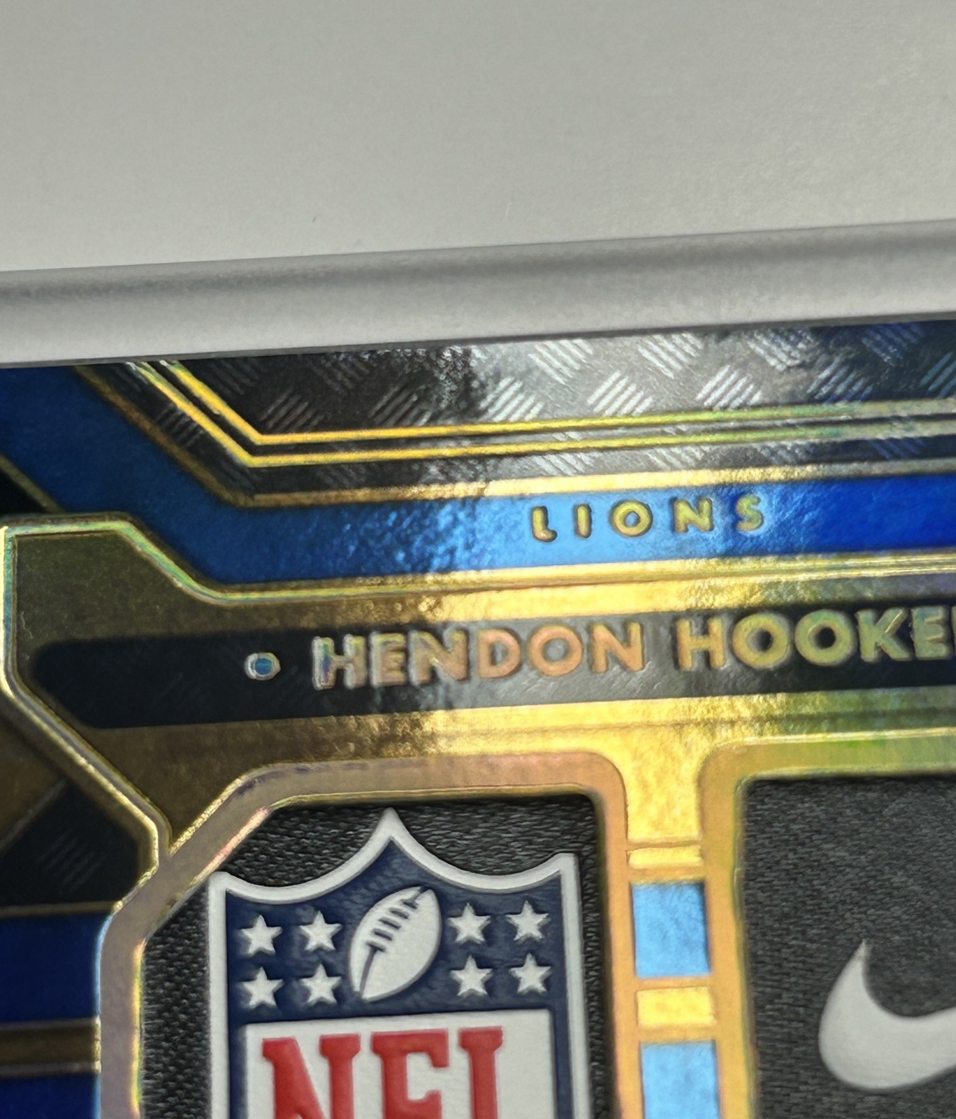 2023 Panini Gold Standard Hendon Hooker NFL Logoman Nike Swoosh Auto 1/1 view 4