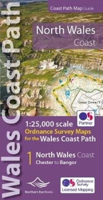 North Wales Coast Path Map (Paperback Book)