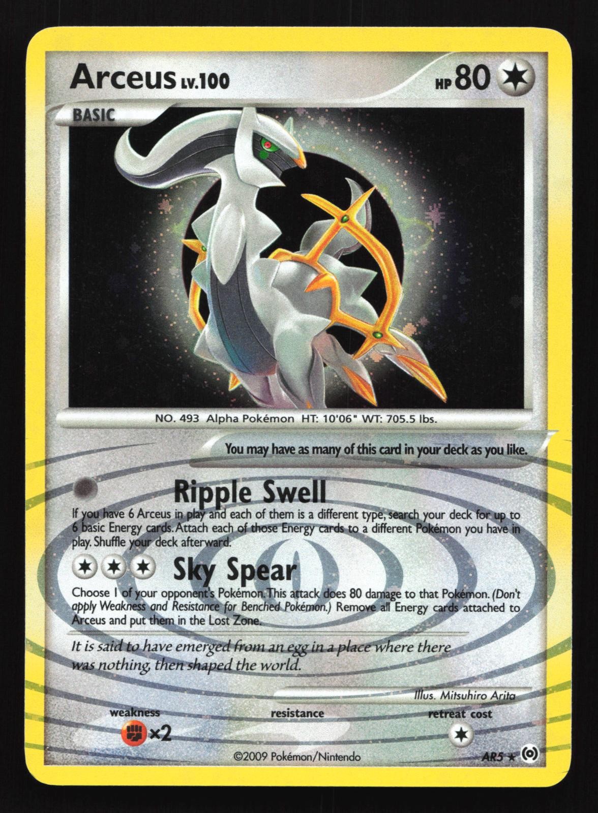 Arceus (AR5) AR5 Arceus Holo Rare Pokemon Card