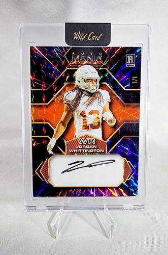 Jordan Whittington 2024 Auto Mania American FB Fireworks Autograph Rookie 1/1
