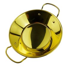  Stainless Steel Seafood Dry Pot Kitchen Cooking Pot Flat Bottom Dry Pot with