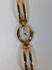 Vtg NOS Lorus Gold Tone Quartz Cocktail Watch 18mm Ladies NEW BATTERY V810-6760
