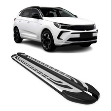 Trittbretter Seitenschweller Seitenbretter für Opel Antara 2016-2022 Alu Schwarz