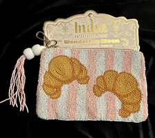 New Release Handmade India Croissant Beaded Travel Pouch Viral TikTok Christmas