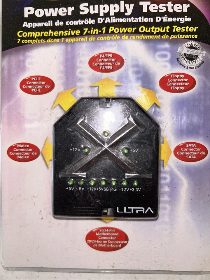 ULTRA Power Supply Tester - Comprehensive 7-in-1 Power Output Tester BRAND NEW - Image 2 of 4