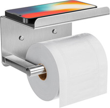 Self-Adhesive Toilet Paper Roll Holder - Wall Mount Or Adhesive Toilet Paper Hol