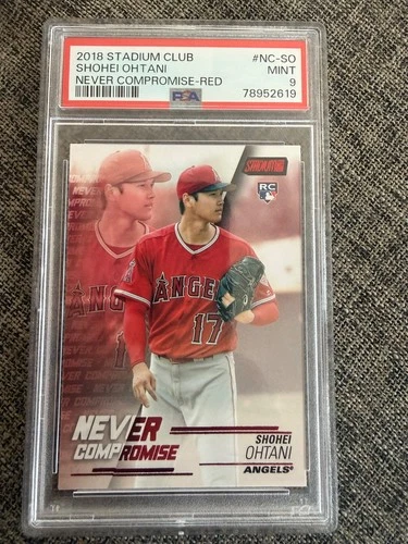2018 stadium club shohei ohtani RC never compromise-red #NC-SO PSA 9 SSP Mint