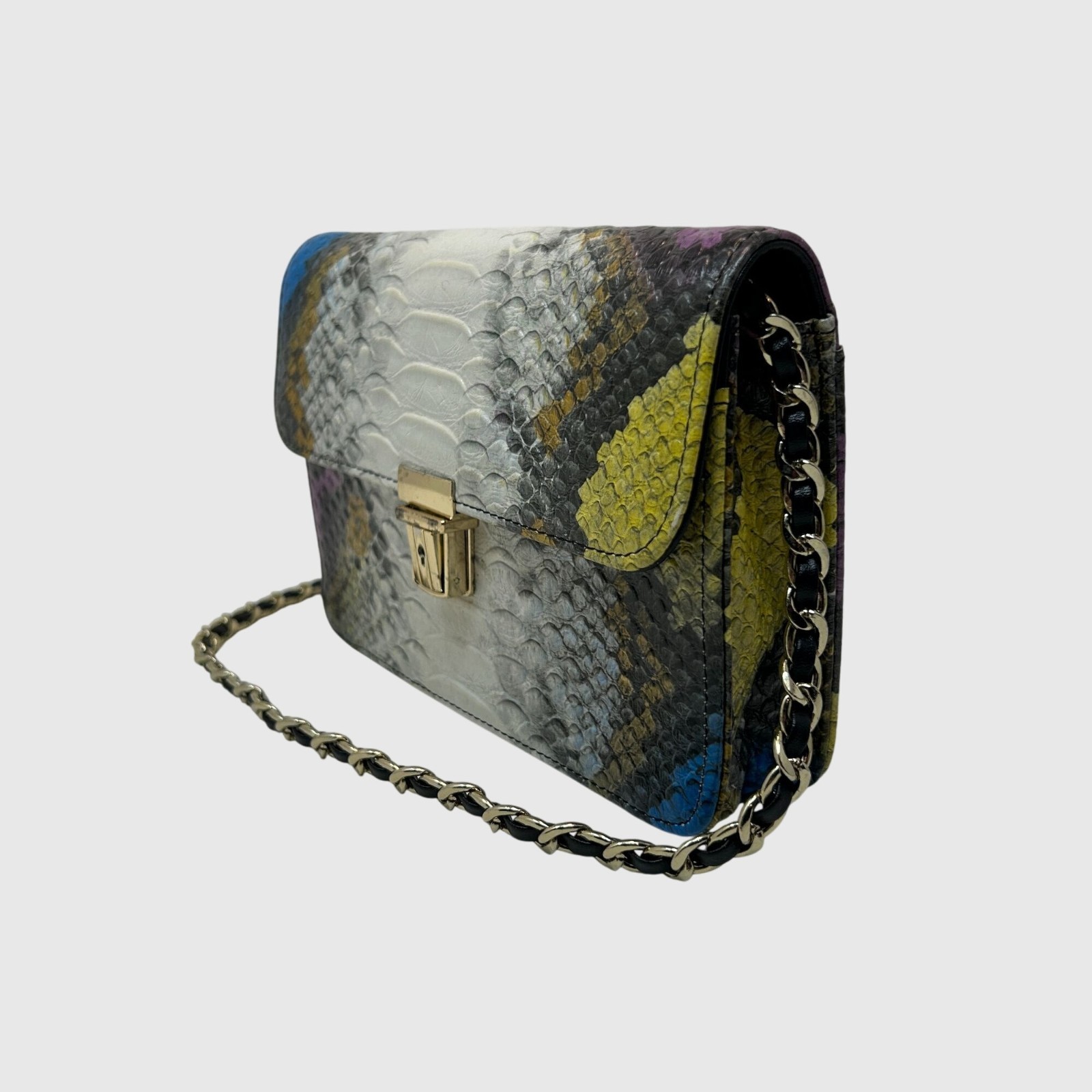 Women’s Python Embossed Crossbody Shoulder Bag w/… - image 3