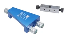 Porkvert Bicycle gyro Upper Brake Cable Splitter - Blue Anodized