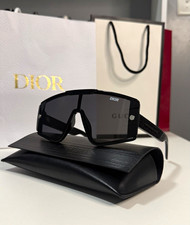 Dior Christian Dior Women's Shield Sunglasses Black Logo Tinted w/ Case