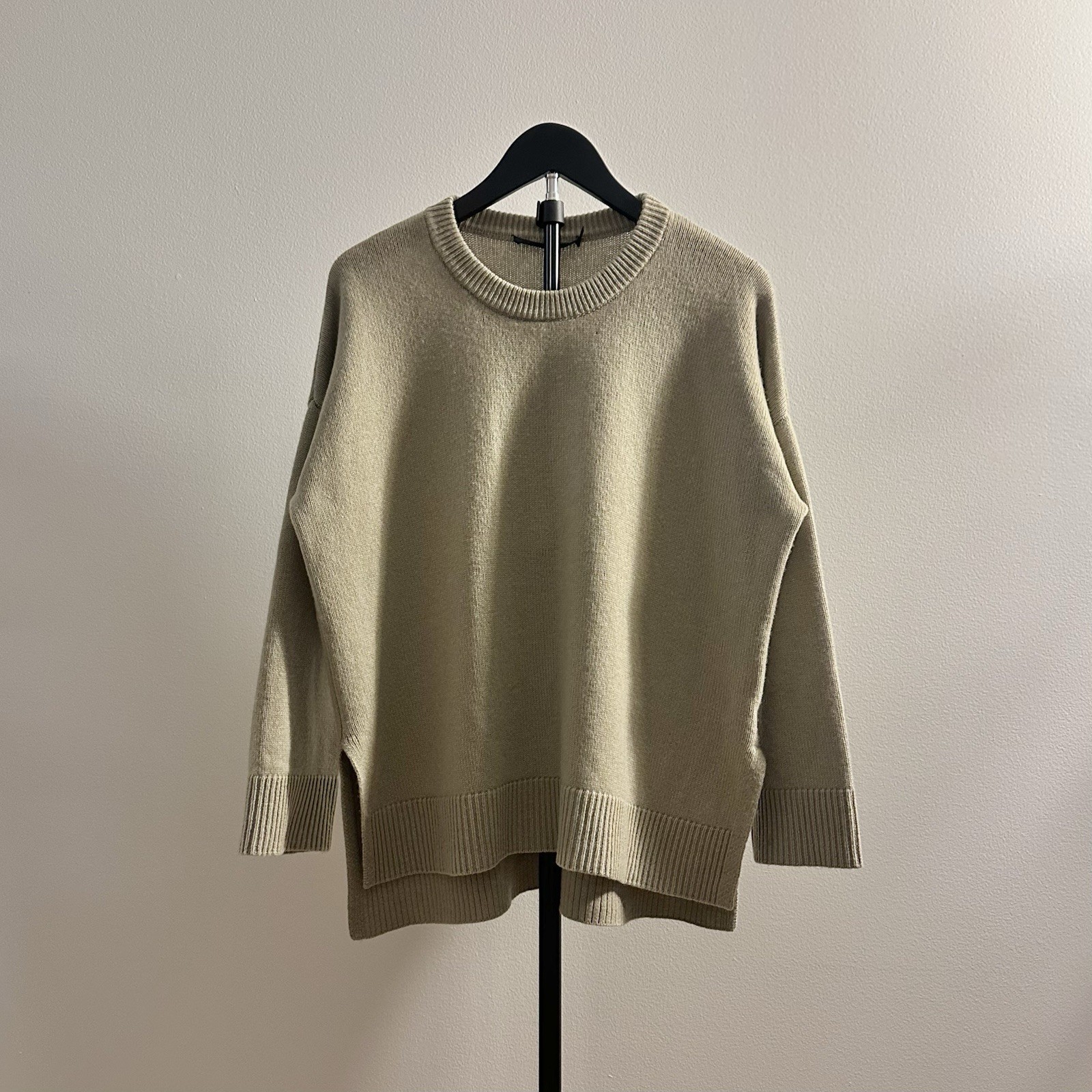 Jenni Kayne Cashmere Boyfriend Crew Neck Oversized Sweater Willow Size L