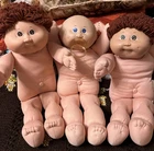 Vintage 1982 Cabbage Patch Kids Dolls Lot Of 3 Coleco Signed Xavier Roberts