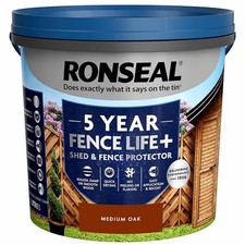 Ronseal Fence Life Plus Garden Shed  Fence Paint 5L UV Potection  All Colours