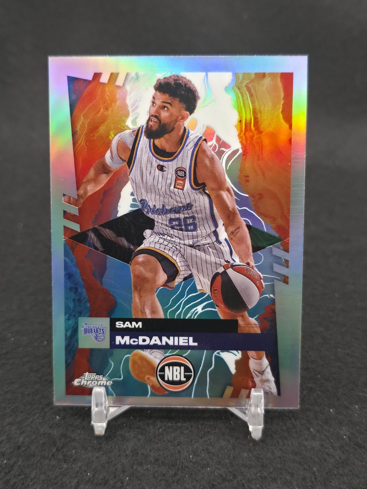 2025 Topps Chrome NBL #14 Sam McDaniel Refractor Brisbane Bullets
