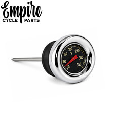 Harley Chrome Oil Temperature Dipstick Gauge   Fits Softail  Sportster