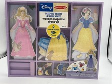 Disney Sleeping Beauty Snow White Magnetic Dress-Up Wooden NEW Melissa Doug