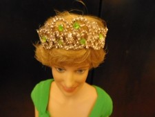 Franklin Mint Princess Diana Doll Spencer Tiara W Green Colored Diamant s