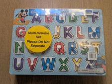 NEW - Disney Melissa  Doug Wooden Puzzle Set: Letters, Numbers, and Shapes