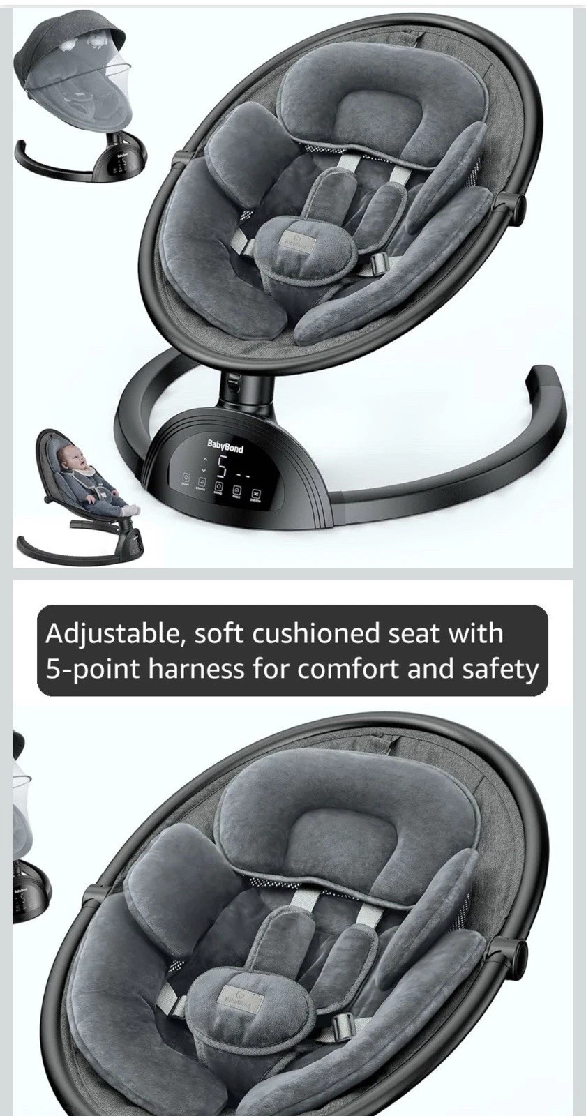Electronic Auto Swing Baby Chair Read Description!
Opens in a new window or tab