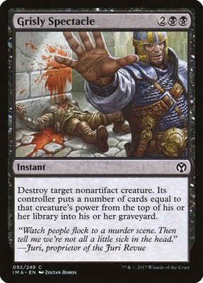 Magic MTG TCG Iconic Masters 2017 Grisly Spectacle 92/249