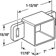 Prime-Line 221374 Plastic Blue Drawer Slide Track Back Plate 1 L in. for Cabinet