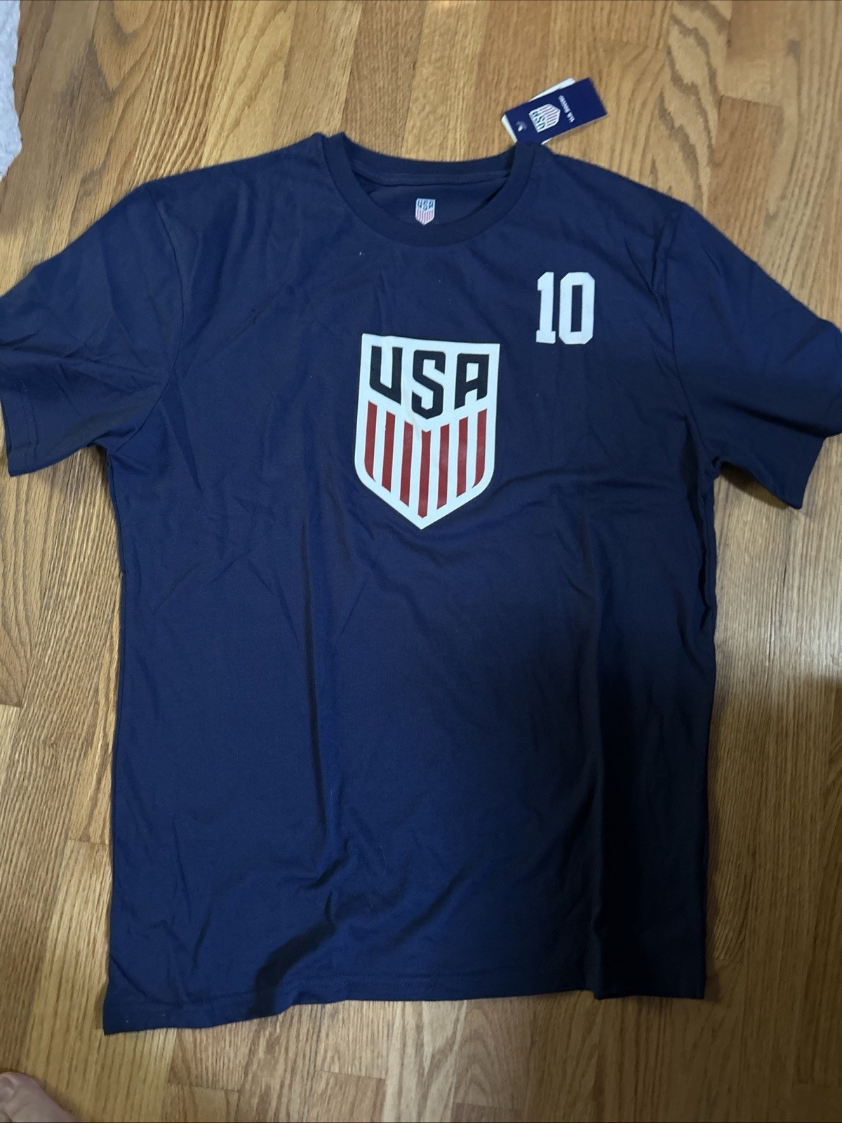 Christian Pulisic USA Soccer USMNT Men’s Player T-Shirt - Navy Blue - L