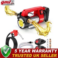 Electric Fuel Transfer Pump Battery New UK 12GPM Dispenser Protable GEARZAAR