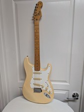 1992 Fender Stratocaster Korea MIK Olympic White Maple Relic CN Squier Strat