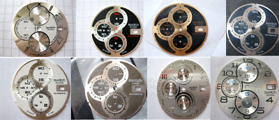 ETA C01.211 Swatch Irony Chronograph Zifferblatt / Swatch Irony dial, as part