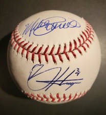 Bryce Harper Mike Schmidt Signed OMLB Baseball PSA AUTHENTIC JSA WITNESSED COA 