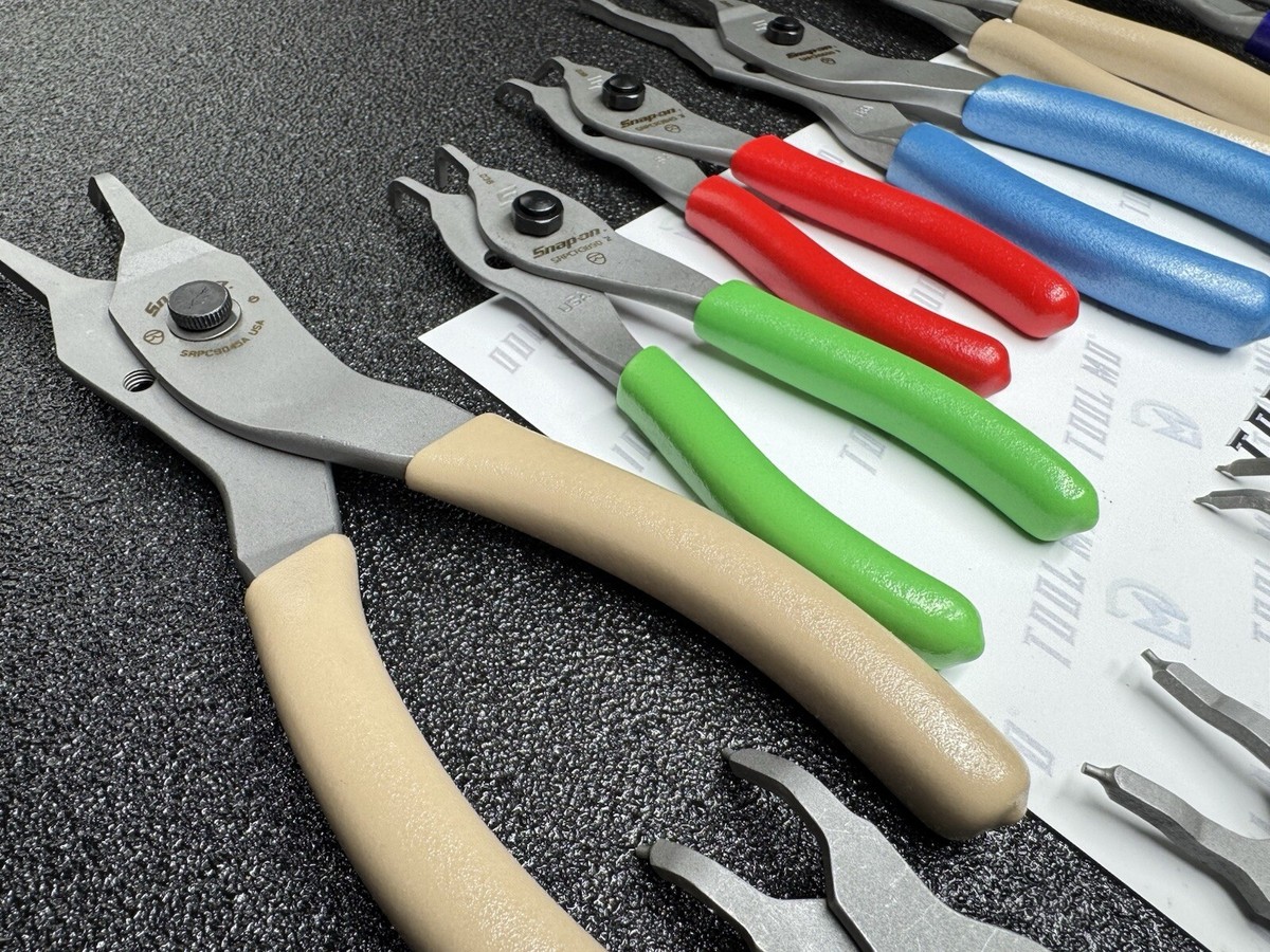 Snap-on Tools NEW ASSORTED COLOR Master 12-Piece Snap Ring Plier