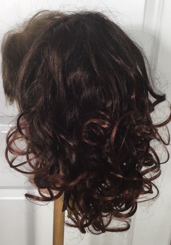 New! ISIS Collection Wrap-N-Tie Hairpiece Soft Curls Dark Brown /Red (6-ISS) NWT - Picture 3 of 12
