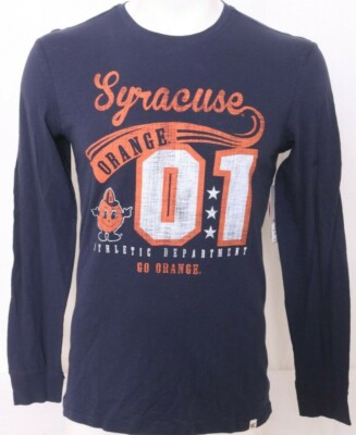 NEW Syracuse SU Orange Colosseum Navy Long Sleeve Crew Neck Tee T-Shirt Men's L