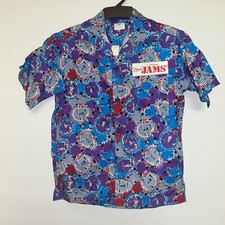Vintage 1990 s Original Jams Boys Hawaiian Shirt, Deadstock NWT, Size Medium