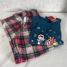 Christmas Pajamas Boys 8 Medium Holiday Jammies For Your Families Plaid New BxI