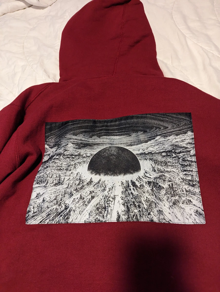 SUPREME AKIRA Patches Hooded Sweatshirt RED Large, Great condition