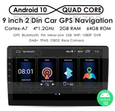 9" Android 10 Car Radio Stereo Double 2 DIN GPS Navigation WiFi 2G+64G Bluetooth