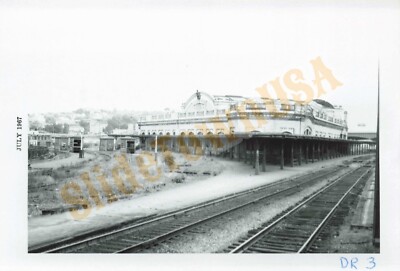 Vtg 1967 Railroad Train Photo RR Station Worcester MA P00661