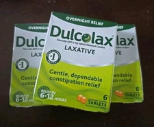 6 Pks Dulcolax Laxative Overnight Relief 6ct Tablets   (H5)