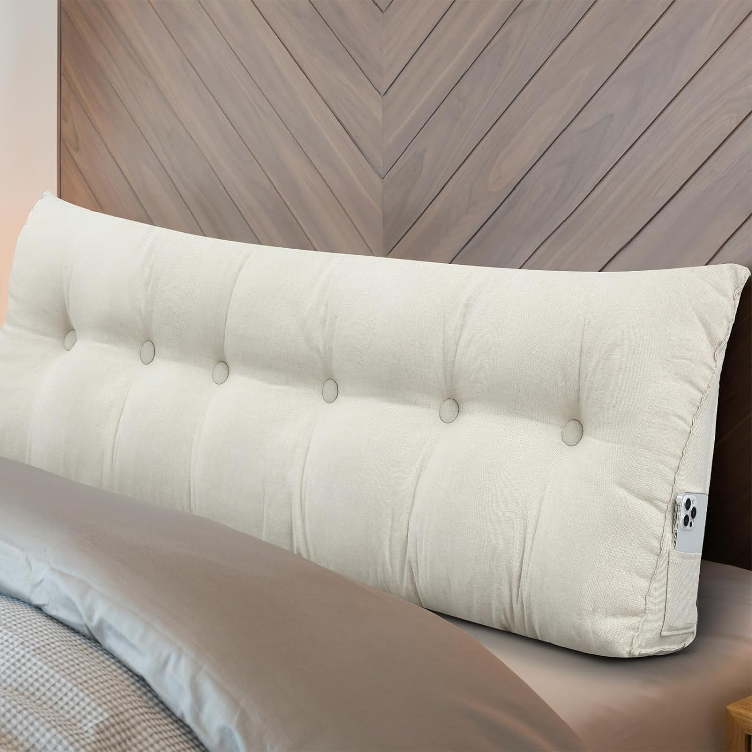 King Size Wedge Pillow for Bed Reading Backrest and Lumbar Support-image