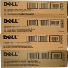 Dell 5130cdn Standard Yield Black and High Yield Color Toner Cartridge Set