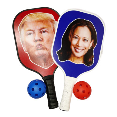 pickleball paddle set- Trump VS Harris Pickleball Battle - Friendly Competition