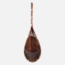 1X Woven Basket Geranium Artificial Plant Planter Garden Flowers Hanging Pot New