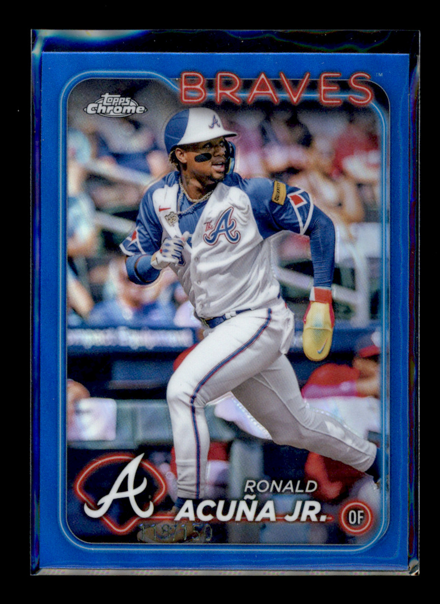 2024 Topps Chrome #250 Ronald Acuna Jr. Blue 118/150 Atlanta Braves