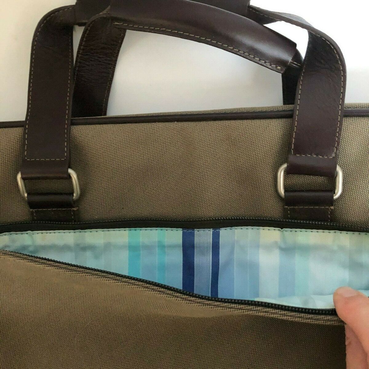 Vintage Gap Messenger Bag Shoulder Army Green Tan Canvas Vintage Gap Messenger Bag Shoulder Army Green Tan Canvas