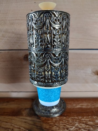 Dixie Cup Brass Ornate Counter Top Dispenser Soap Dish Tissue Cover Set Vintage - Picture 5 of 22