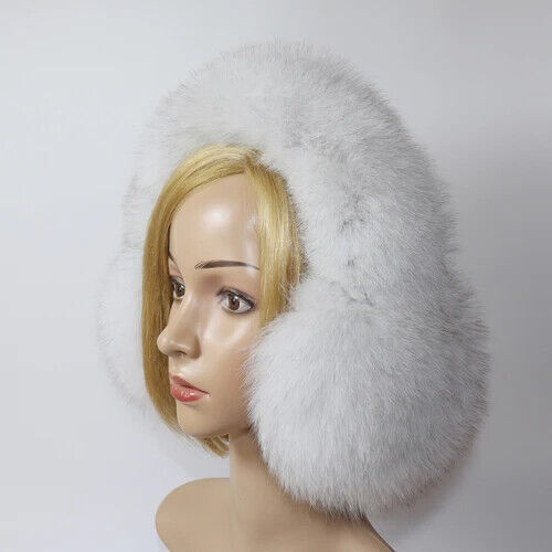 Real Fox Farm Fur Earmuffs Winter Women Plush Soft Comfortable Scarves Ears Muff - Bild 12 von 26