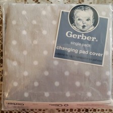 Gerber Gerber Changing Pad Cover in Star Gray With White Polka dots - New