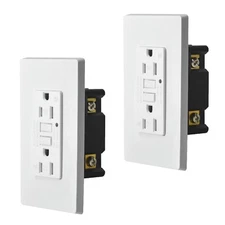2 PK 15 Amp GFCI Wall Outlet Receptacle Tamper Resistant Duplex w/ LED Indicator